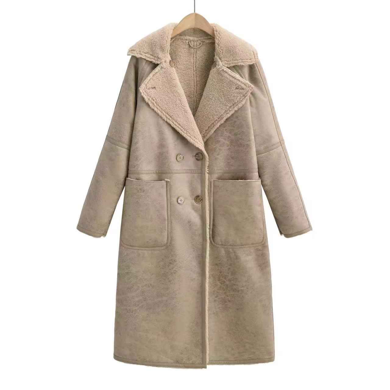 Winter Jacket With Belt Fashion Double Breasted Lapel Windbreaker Women's Long Trench Coat Mid-length Overcoat Clothing