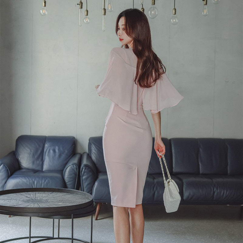 Women's Fashion Ruffles Two-piece Hip Skirt