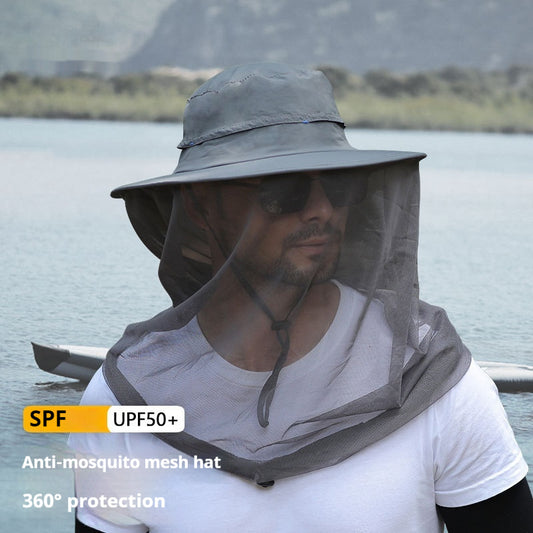 Outdoor Sun Protection Hat Large Brim Sun Protection Mesh