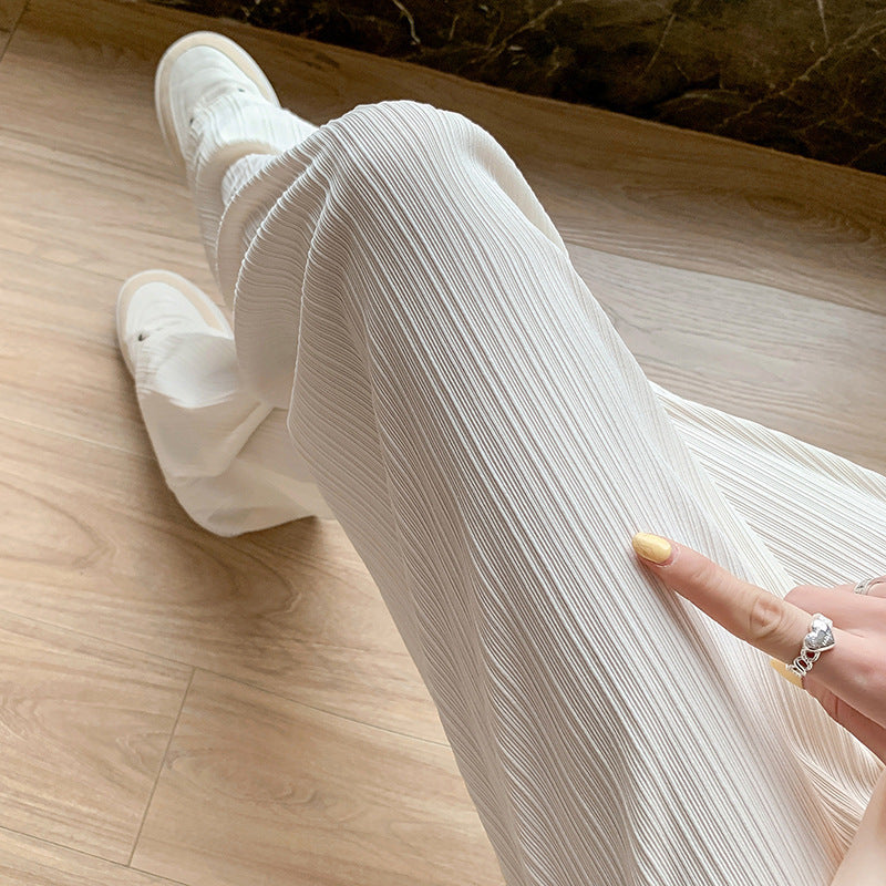 Loose Straight Casual Ice Silk Wide-leg Pants Women