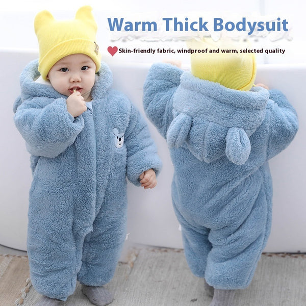 Baby Thickened Warm Jumpsuit Newborn Rompers - BabynBeauty