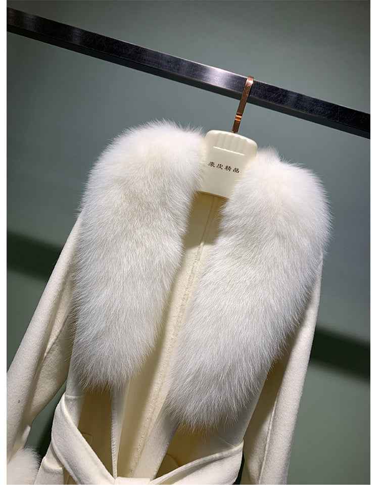 Winter Warm Lace-up Long Woolen Coat