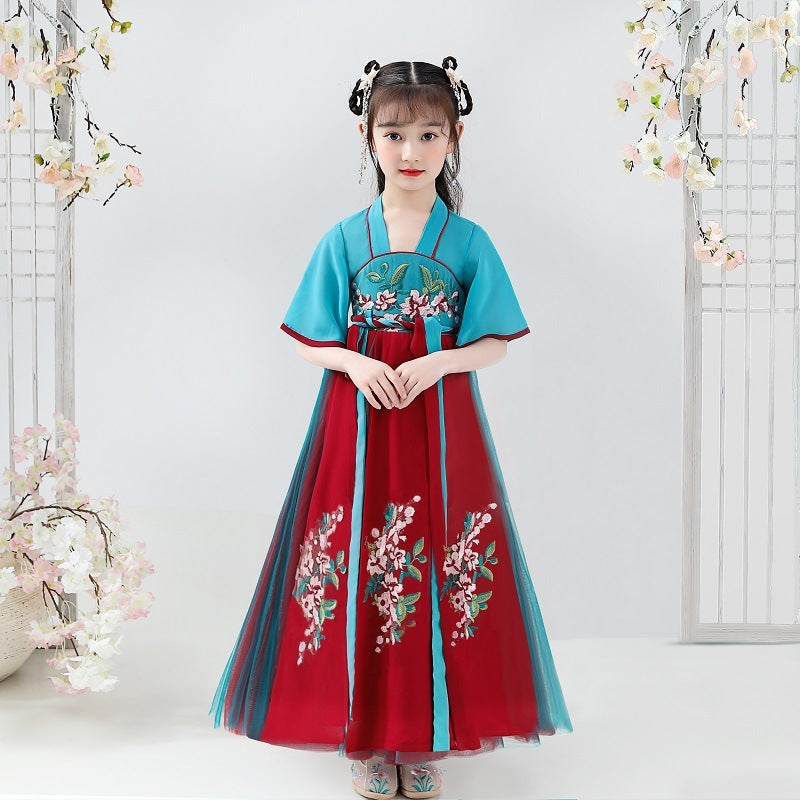 Chinese Style Ancient Costume Children's Dress Ethnic Style Tang Suit
