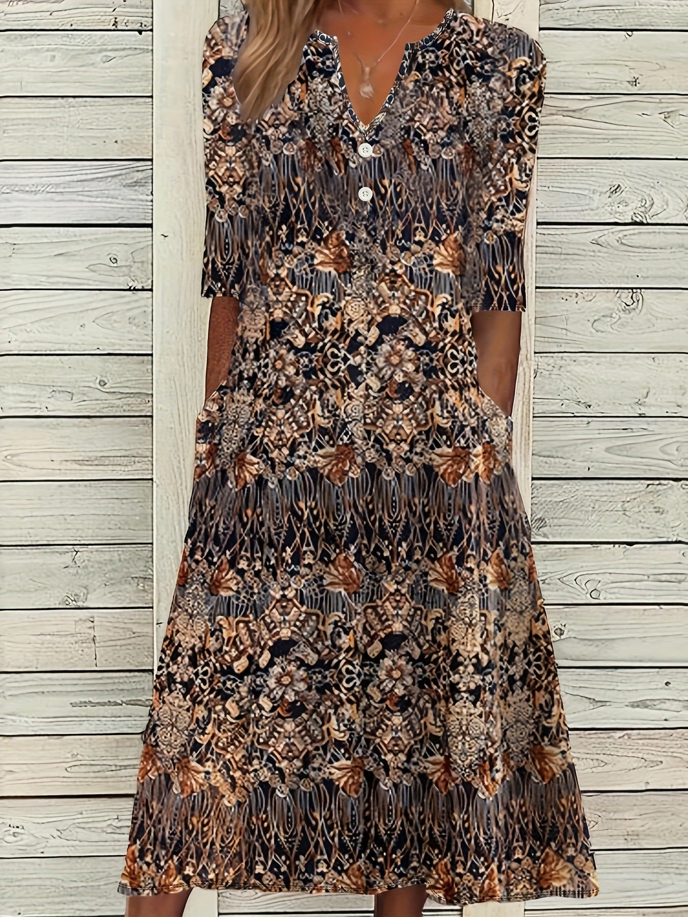 Women's Retro Ethnic Fashion Printing Dress