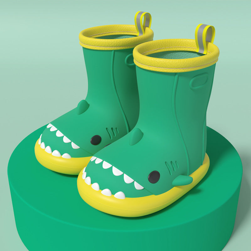 Shark Children's Rain Boots Female Boy Waterproof Rubber Shoes