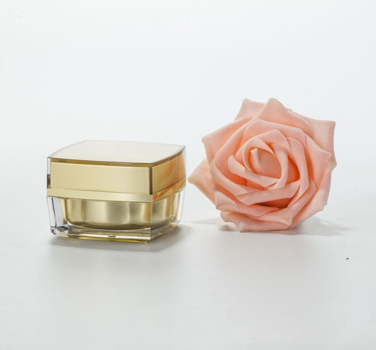 Acrylic Square Set Bottle Golden Lotion Toner