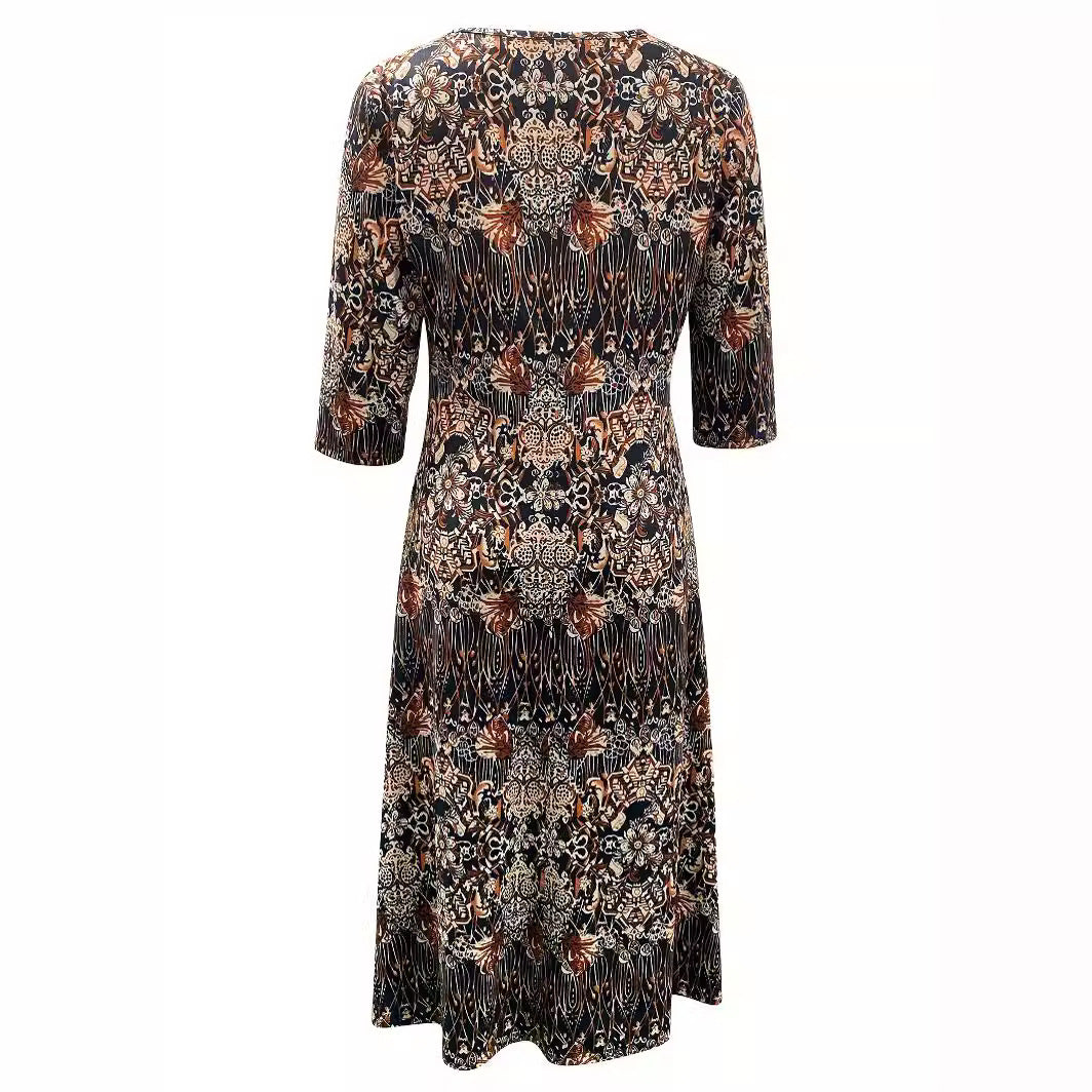Women's Retro Ethnic Fashion Printing Dress