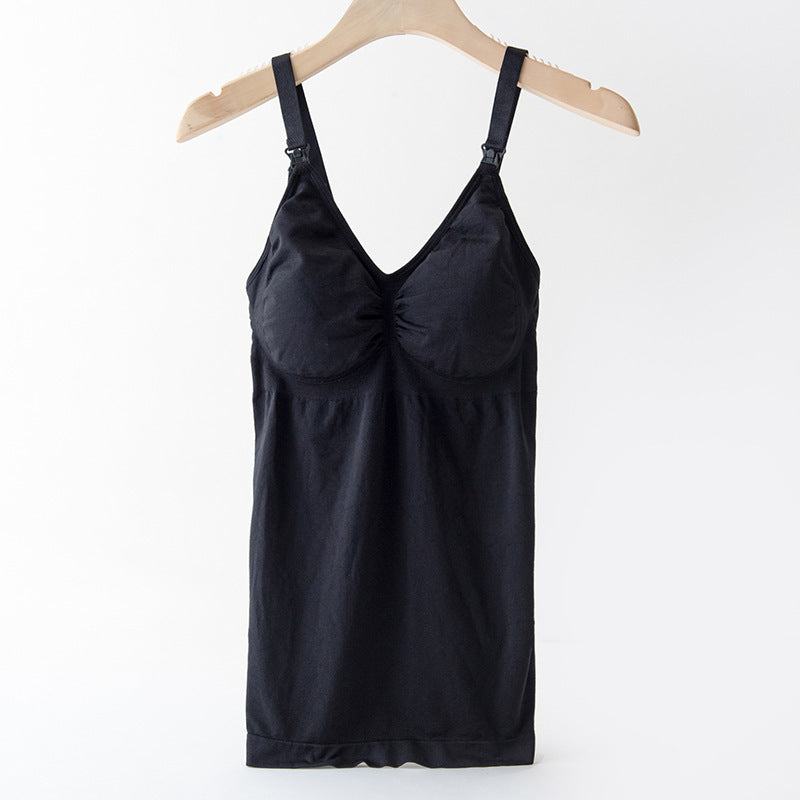Nursing Bra Underwear Postpartum Belly Shaping Sling Nursing Vest - BabynBeauty