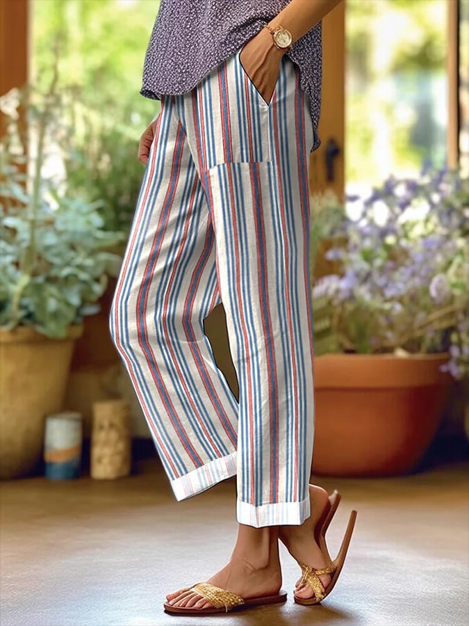 Lady Temperament Leisure 3D Digital Printed Pants