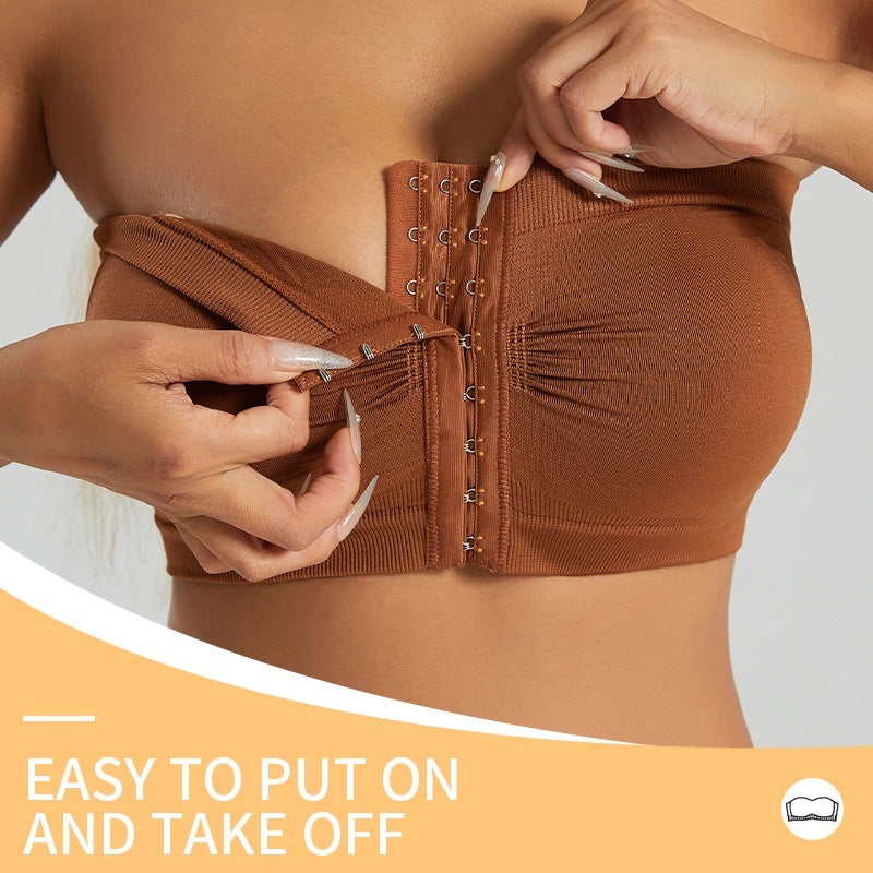 Strapless Bra And Undershirt Chest Buckle Pull Back Corset - BabynBeauty