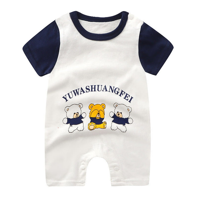 Baby Jumpsuit Purified Cotton Thin Short Sleeve Newborn Rompers