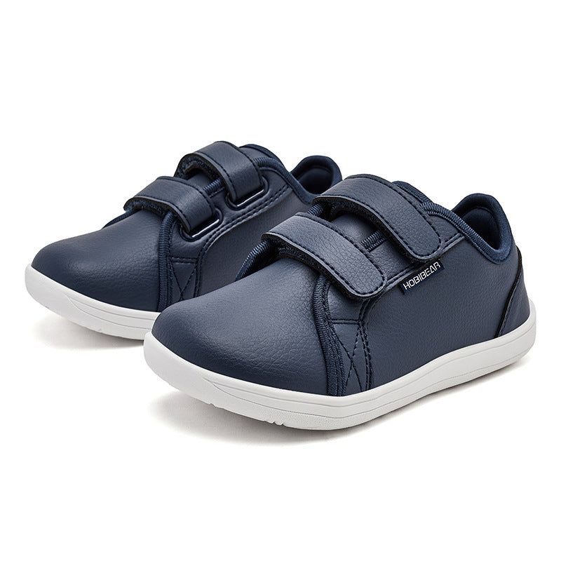 Children's Leather Boys Wide Head Loose Business Casual Shoes