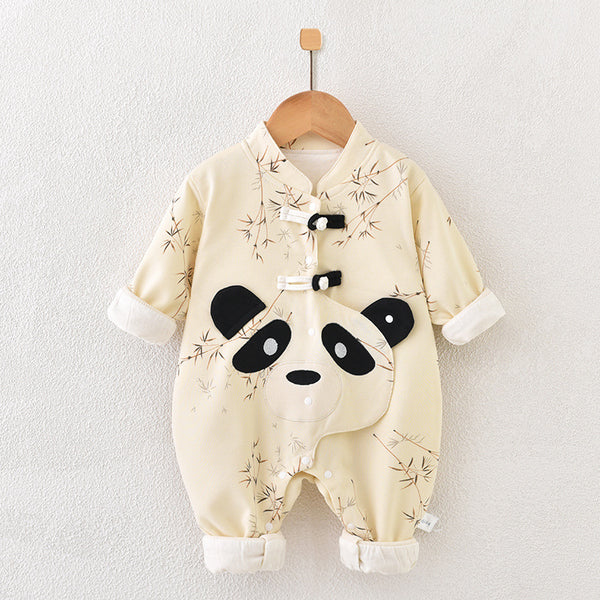 Newborn Jumpsuit Double Layer Thickened Rompers Baby Outerwear Romper - BabynBeauty