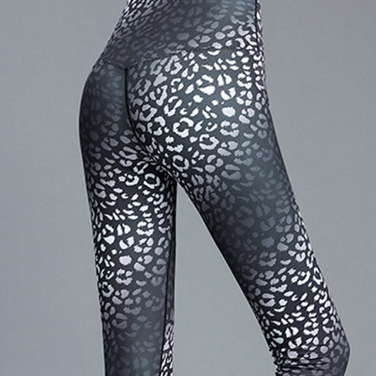 Printed Nude Feel Women's High Waist Hip Lift Quick-drying Sports Skinny Yoga Pants