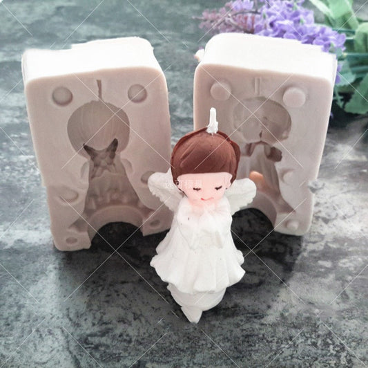 Cake Mold Angel Men And Women Baby Candle Mold Handmade Soap Soap Mold Fondant Silicone Mold