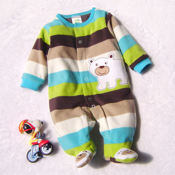 Baby Jumpsuit Baby Rompers Long Sleeve Polar Fleece - BabynBeauty