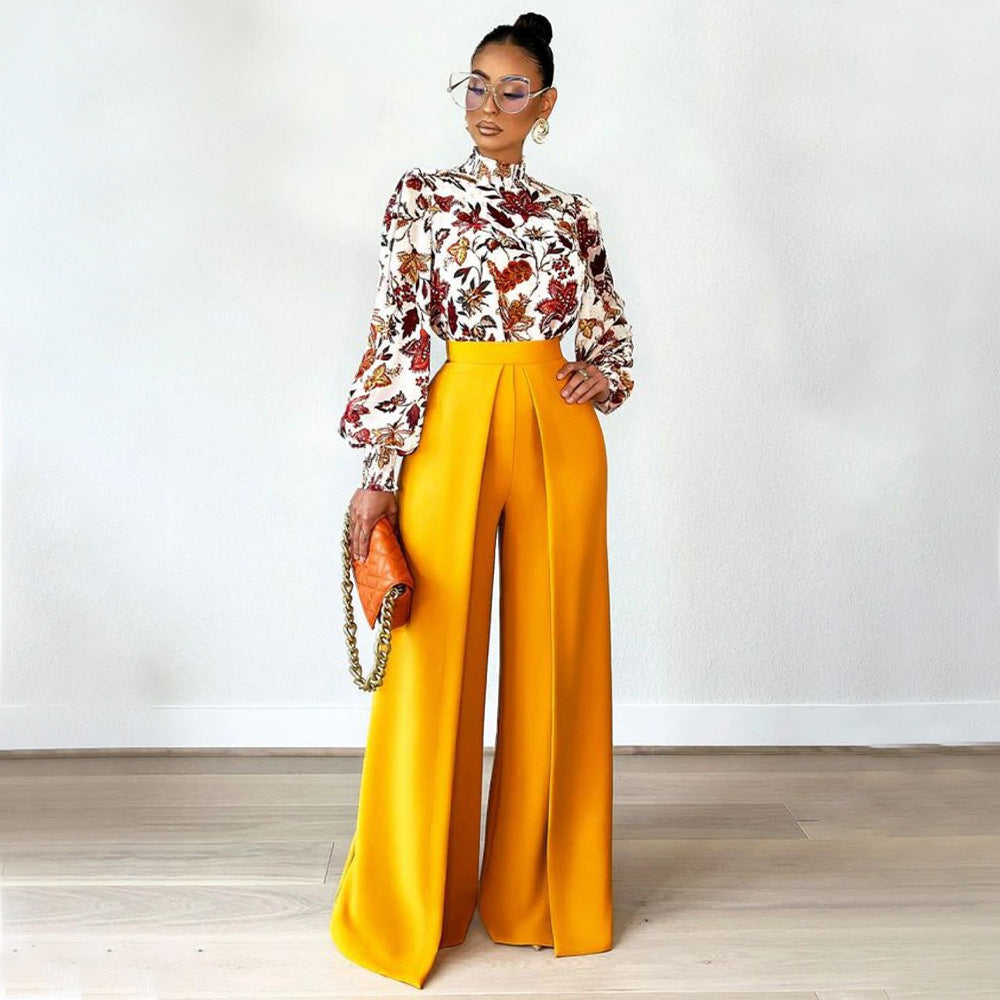 Loose Slimming Wide-leg Pants Solid Color Straight Fashion Casual Pants