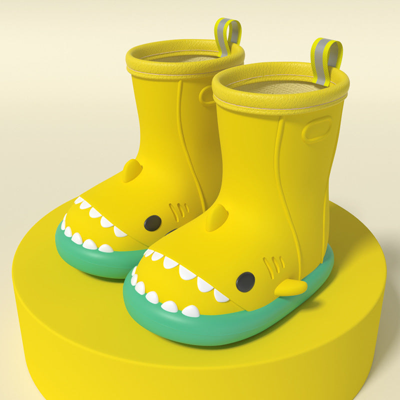 Shark Children's Rain Boots Female Boy Waterproof Rubber Shoes