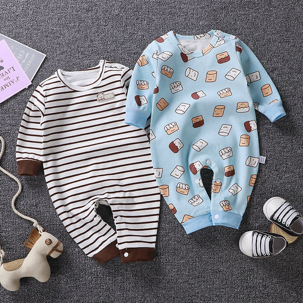Autumn Clothing Pure Cotton Baby Rompers Pajamas - BabynBeauty