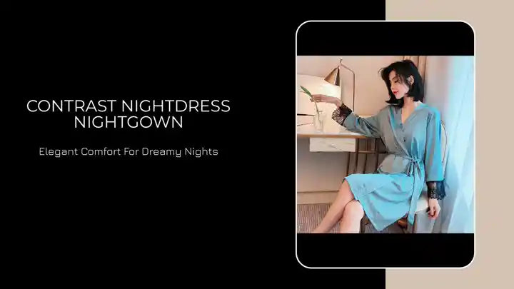 Contrast nightdress nightgown by@Outfy