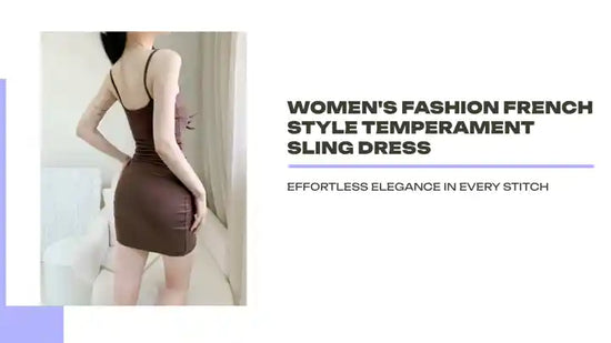 Women&#039;s Fashion French Style Temperament Sling Dress by@Outfy